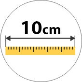 10cmの高精度